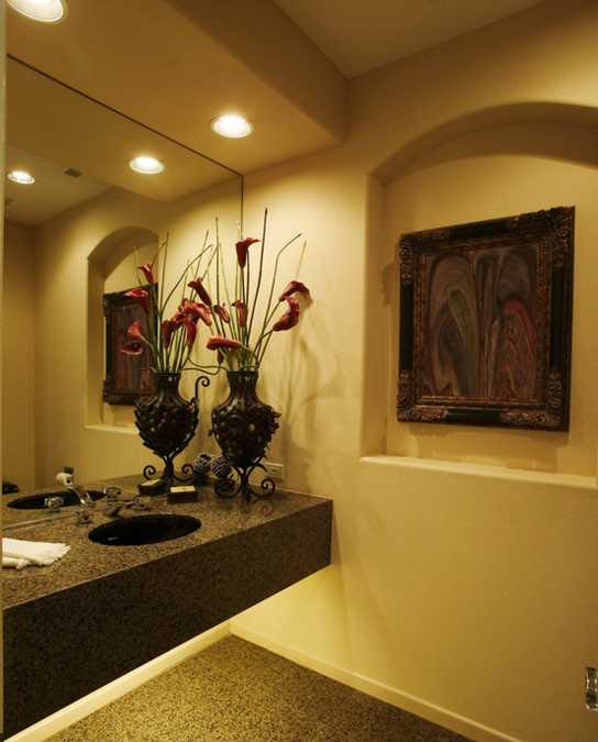 Colorful Bathroom Decorating with Flowers Adds Luxury to ...