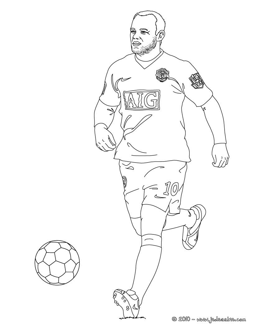 Coloriage WAYNE ROONEY Coloriage Coloriage SPORT Coloriage COUPE DU MONDE DE FOOTBALL