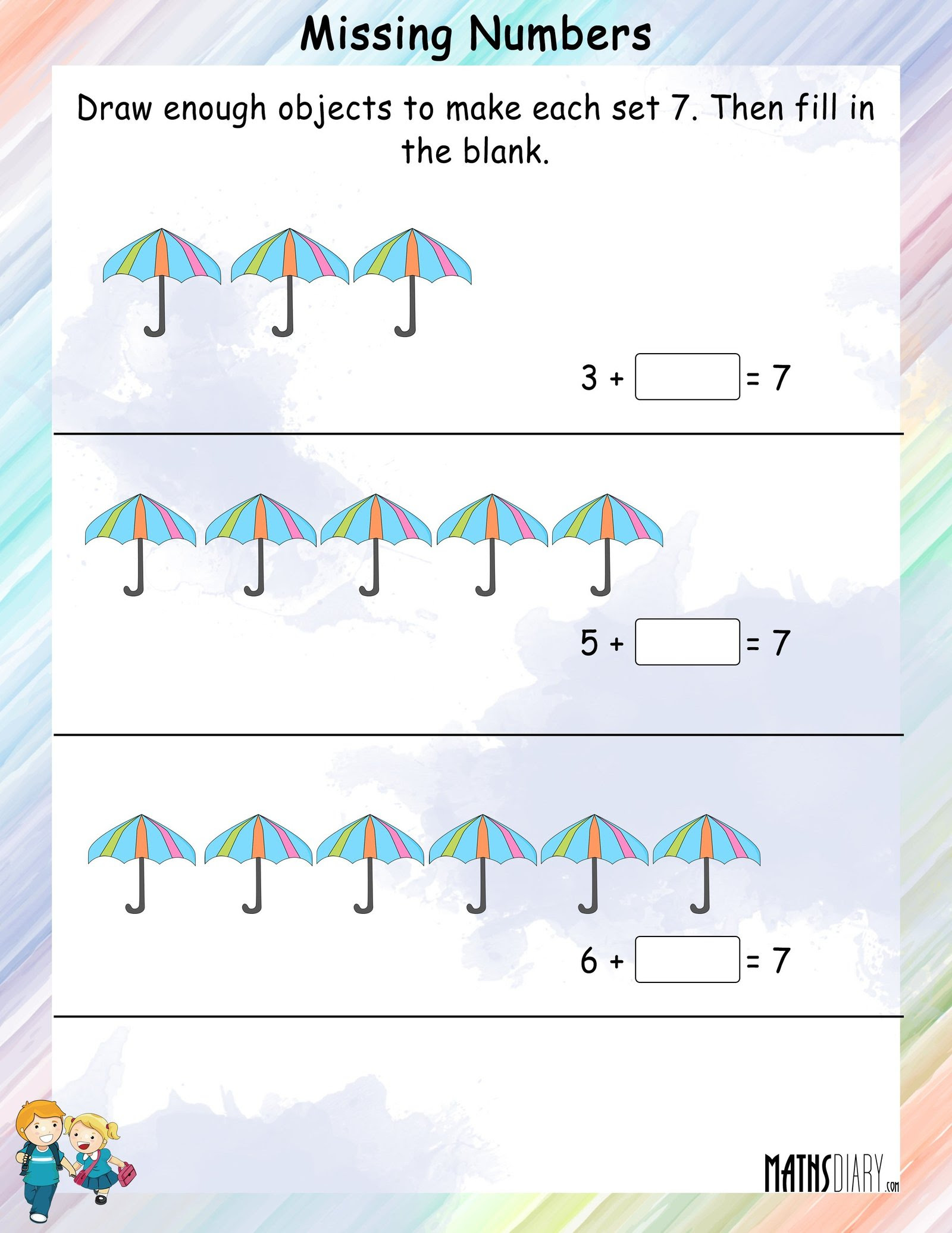 Find the Missing Numbers using Properties of Addition ...