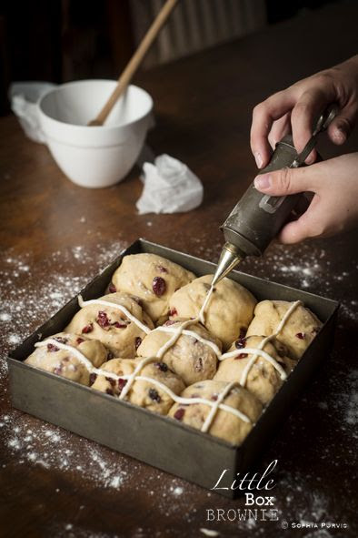 Good Friday Cranberry Hot Cross Buns.