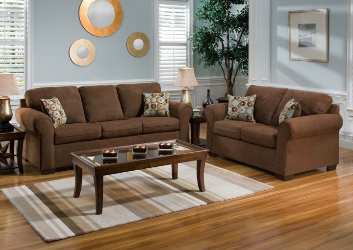17 Pleasant Blue and Brown Living Room Designs