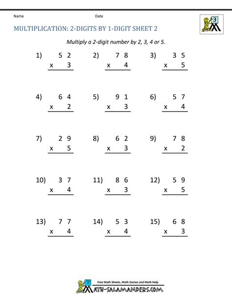 Free pdf worksheets from k5 learning's online reading and math program. multiplication practice worksheets grade 3