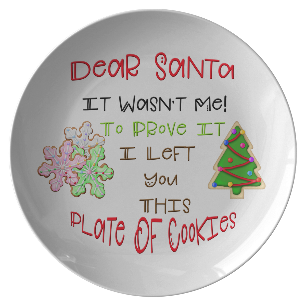 cookies for santa plate vinyl