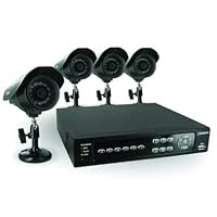 Defender SN500-4CH-002 Feature-rich 4 Channel H.264 DVR Security System with Smart Phone Access and 4 Indoor/Outdoor Hi-Res CCD Night Vision Cameras