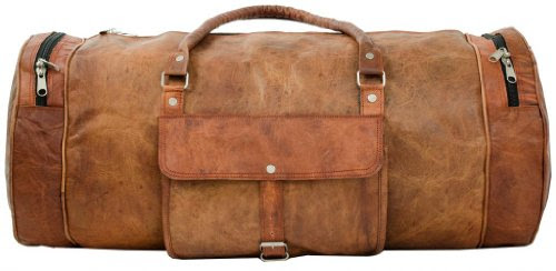 Gusti Pelle, R23b, Donna, Uomo, Borsa da viaggio, marrone, larga: 59cm, diametro: 27cm