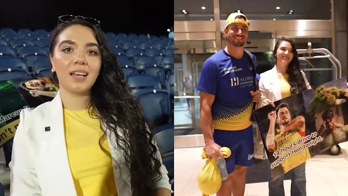 Watch: Stoinis's Afghan fan drives 14 hours to meet him in Dallas