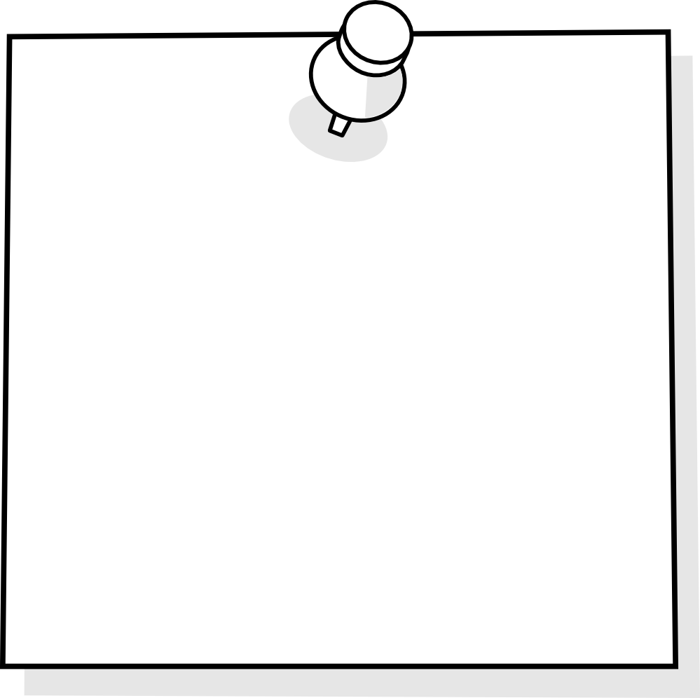Black And White Sticky Notes Clip Art Library