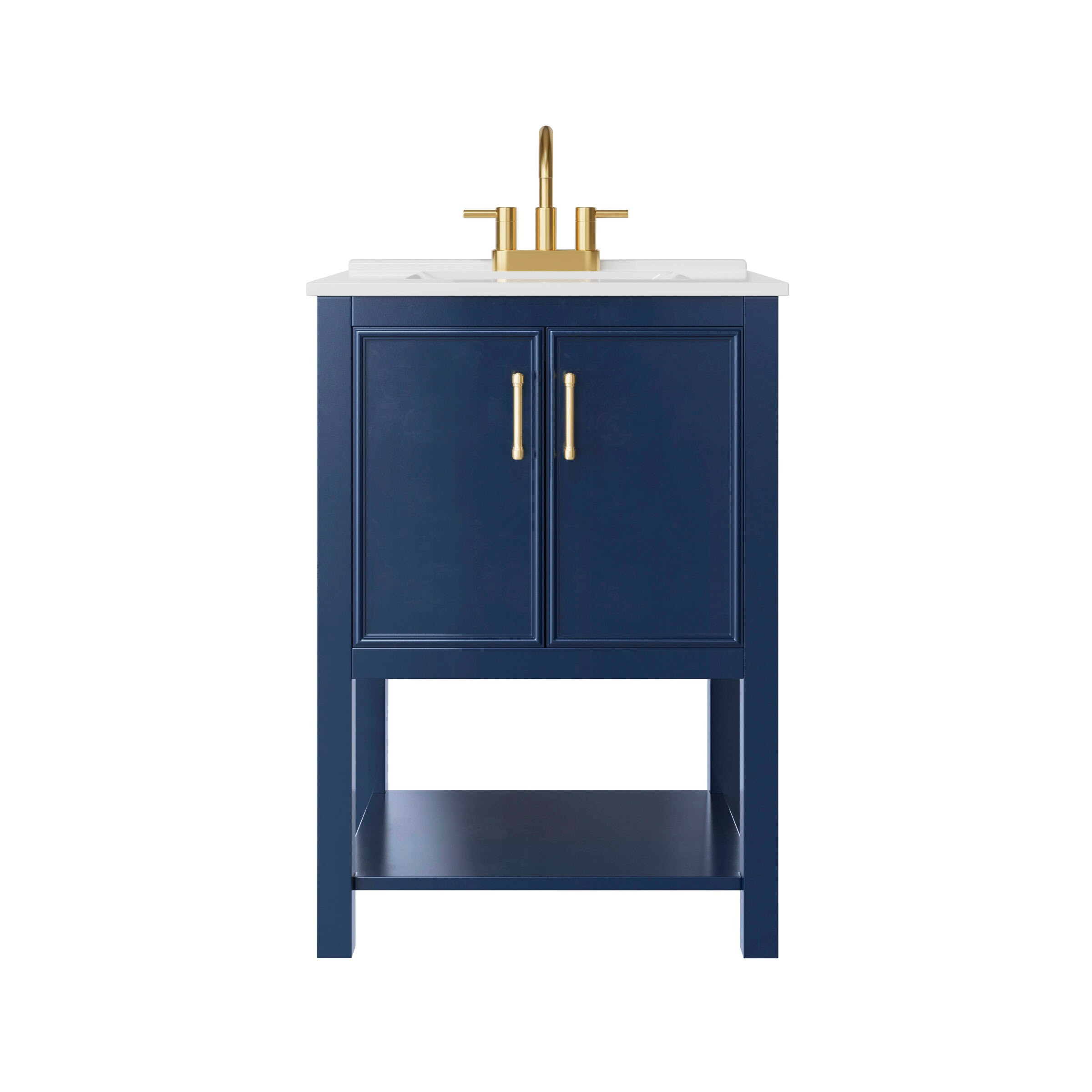 Allen Roth Presnell 24 In Navy Blue Single Sink Bathroom Vanity With White Porcelain Top In The Bathroom Vanities With Tops Department At Lowes Com Allen Roth Presnell 24 In Navy Blue Single Sink Bathroom Vanity With White Porcelain Top In The Bathroom Vanities With Tops Department At Lowes Com