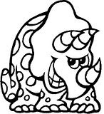 Free cartoon coloring sheets of dinosaurs like this stegosaurus.