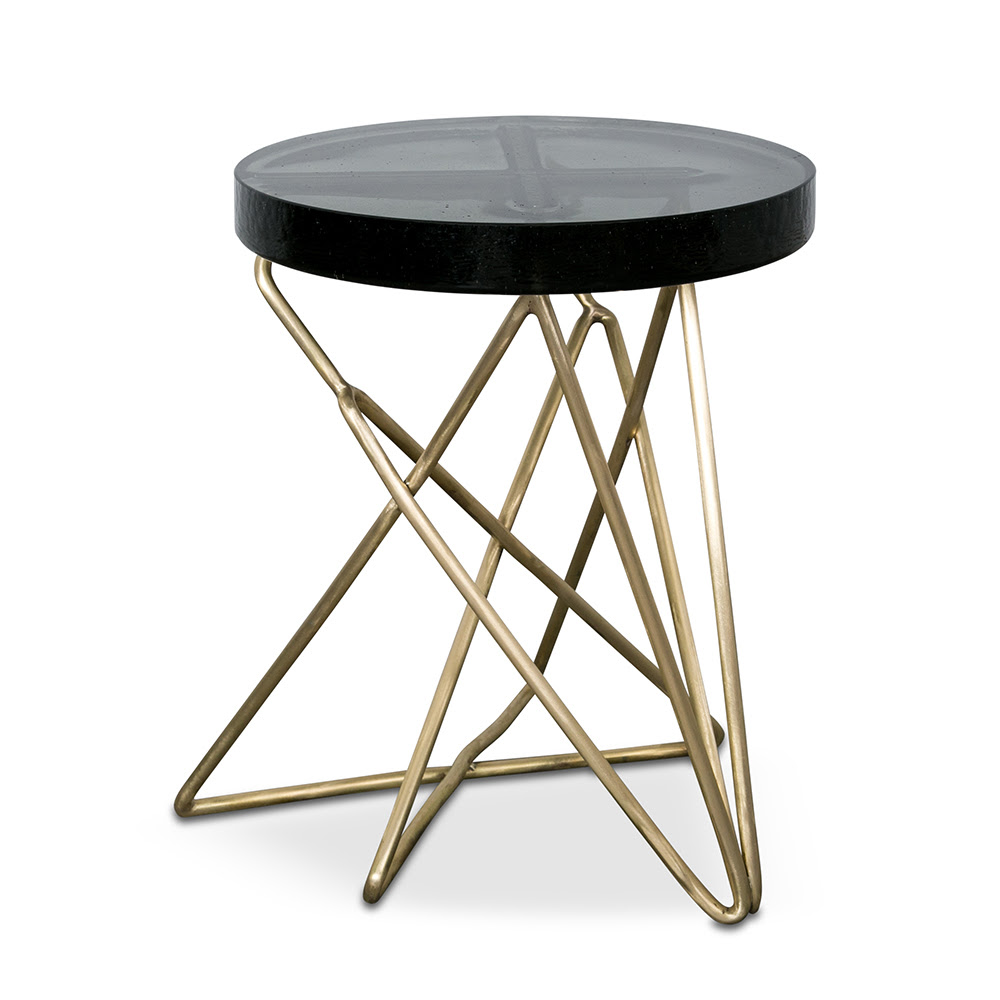Architect Side Table/Stool, Smoked Glass by John Liston ...