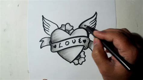 draw  heart easy sketch draw shade youtube