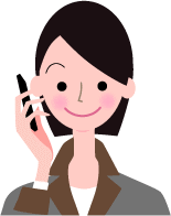 携帯電話で電話する女性 仕事中の女性 ビジネスウーマン 人物イラスト無料素材 山田聖子のイラストブログ