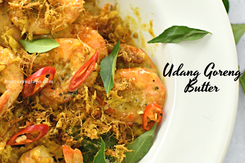 cara masak butter prawn