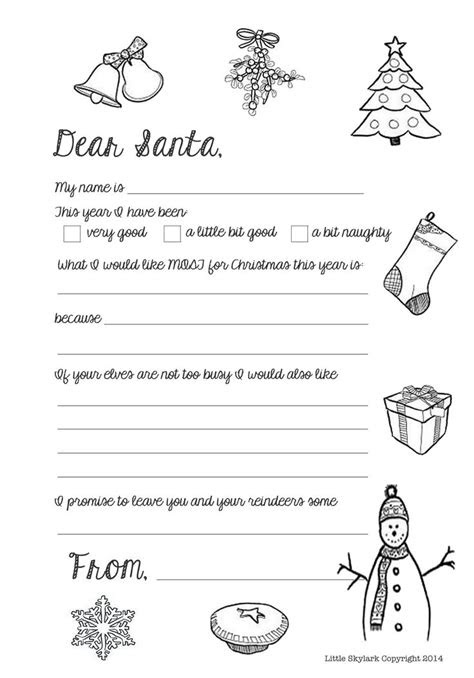Free Santa Letters (fill in the blanks) | Free letters