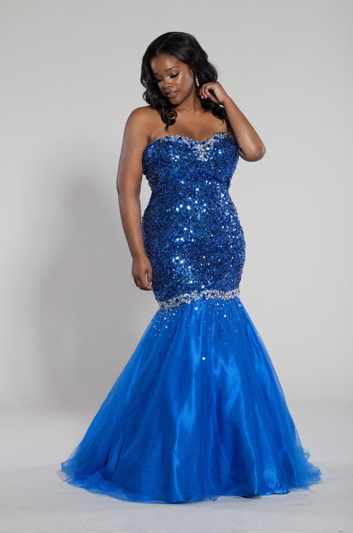 Cheap plus size mermaid prom dresses