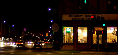 Night Street Scene with pentax fa 50 f/1.4