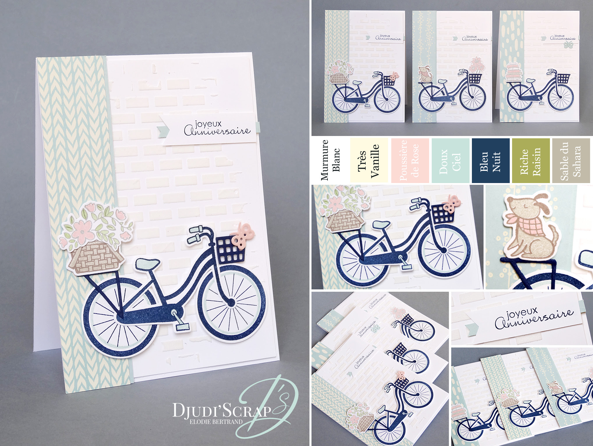 Carte Anniversaire Set Bike Ride Et Framelits Velo A Assembler Djudiscrap