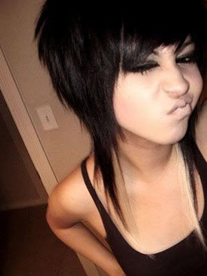 scene hairstyles for girls with short hair. emo scene hairstyle :: fashion