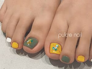 ギャラリー イエロー オレンジ Pulcre Nail プルクレネイル
