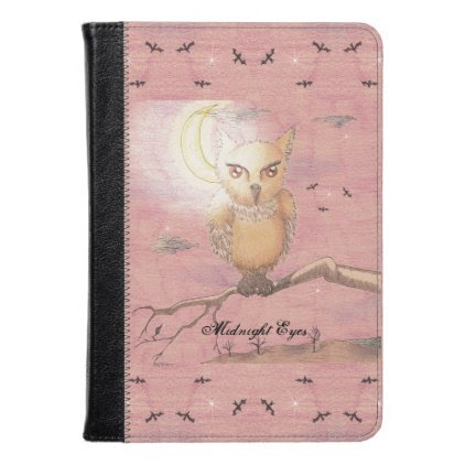 Midnight Eyes Cute Owl Goth Gothic Kindle Case