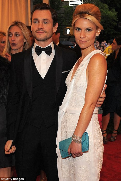 Dashing couples: Daniel Radcliffe and Rosie Coker went for traditional dance attire, as did fellow Brit Hugh Dancy and his Homeland star girlfriend Claire Danes 