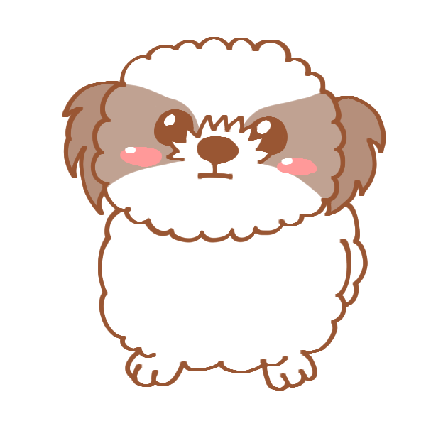 シーズーのイラスト かわいいフリー素材が無料のイラストレイン