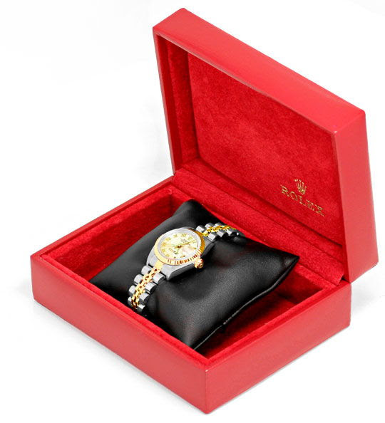 Originalfoto ROLEX DATEJUST DA STAHLGOLD PYRAMIDENZIFFERBLATT