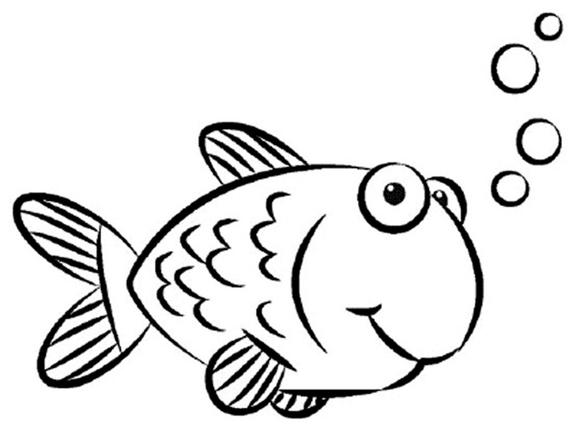 Free Simple Fish Drawing For Kids, Download Free Simple