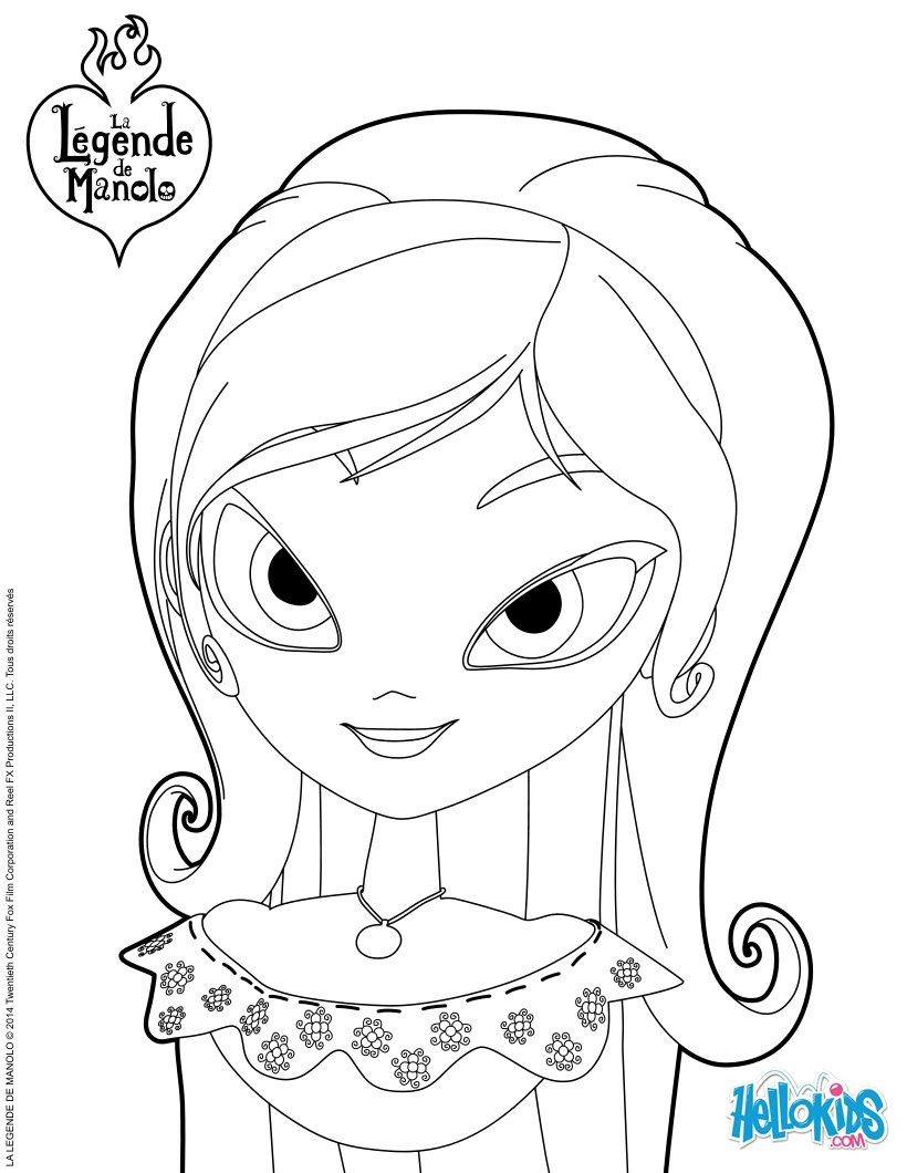 Wheels Mary Beth coloring page Mary Beth Manolo Book of Life