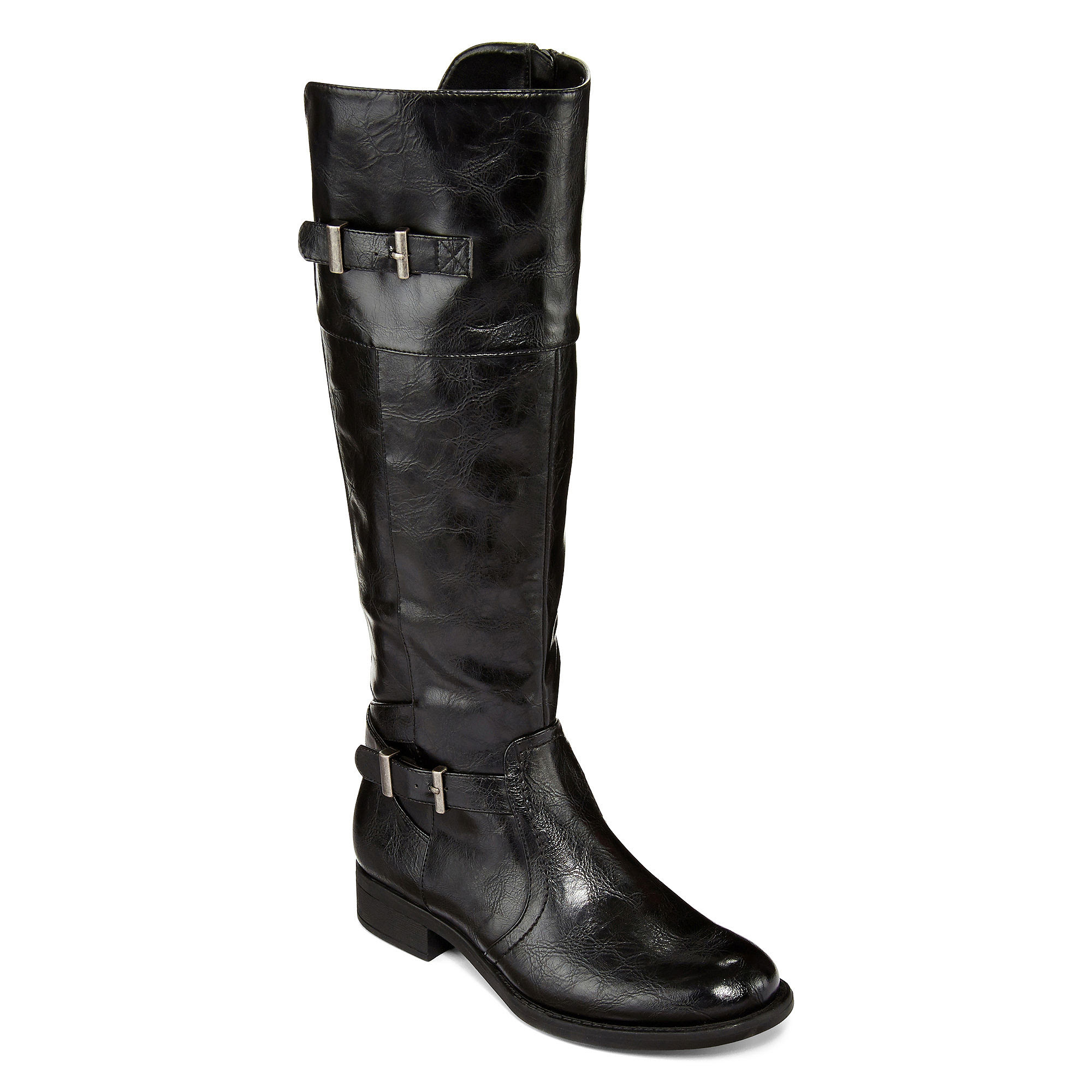 Yuu Rocio Womens Double-Buckle Riding Boots