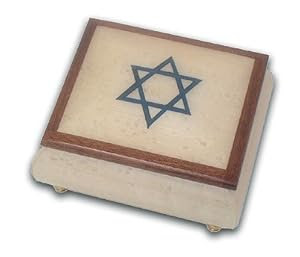 Stunning White Star of David with Wooden Trim (Star Spangled Banner)