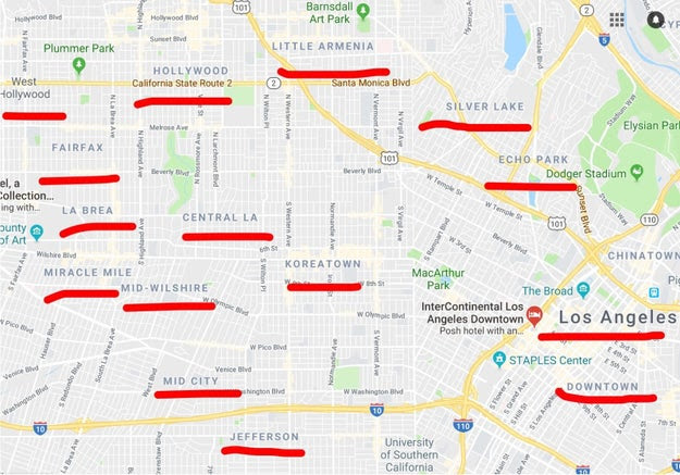 And, every two miles you're basically in a different city.