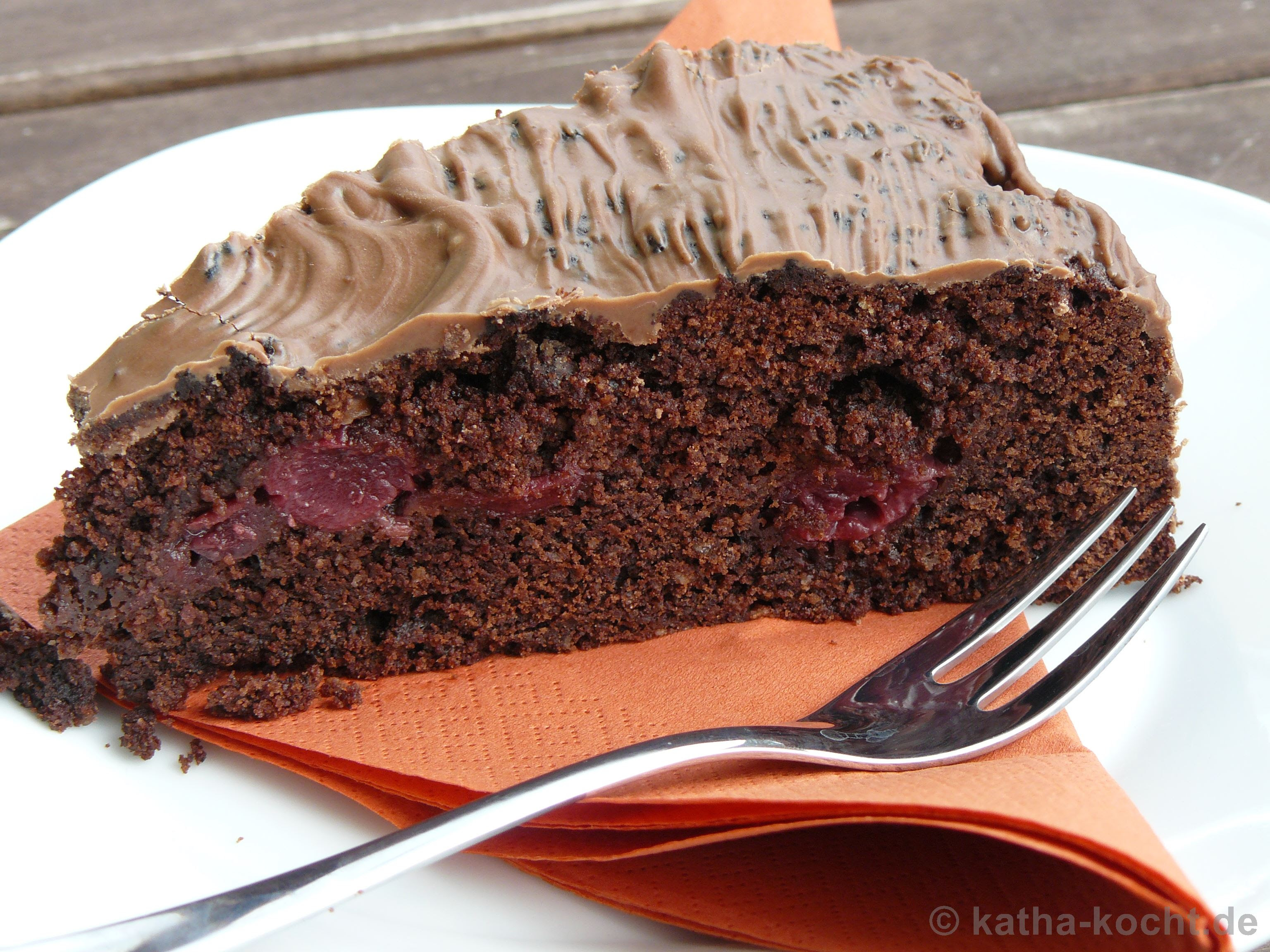 Einfacher Schoko Kirsch Kuchen