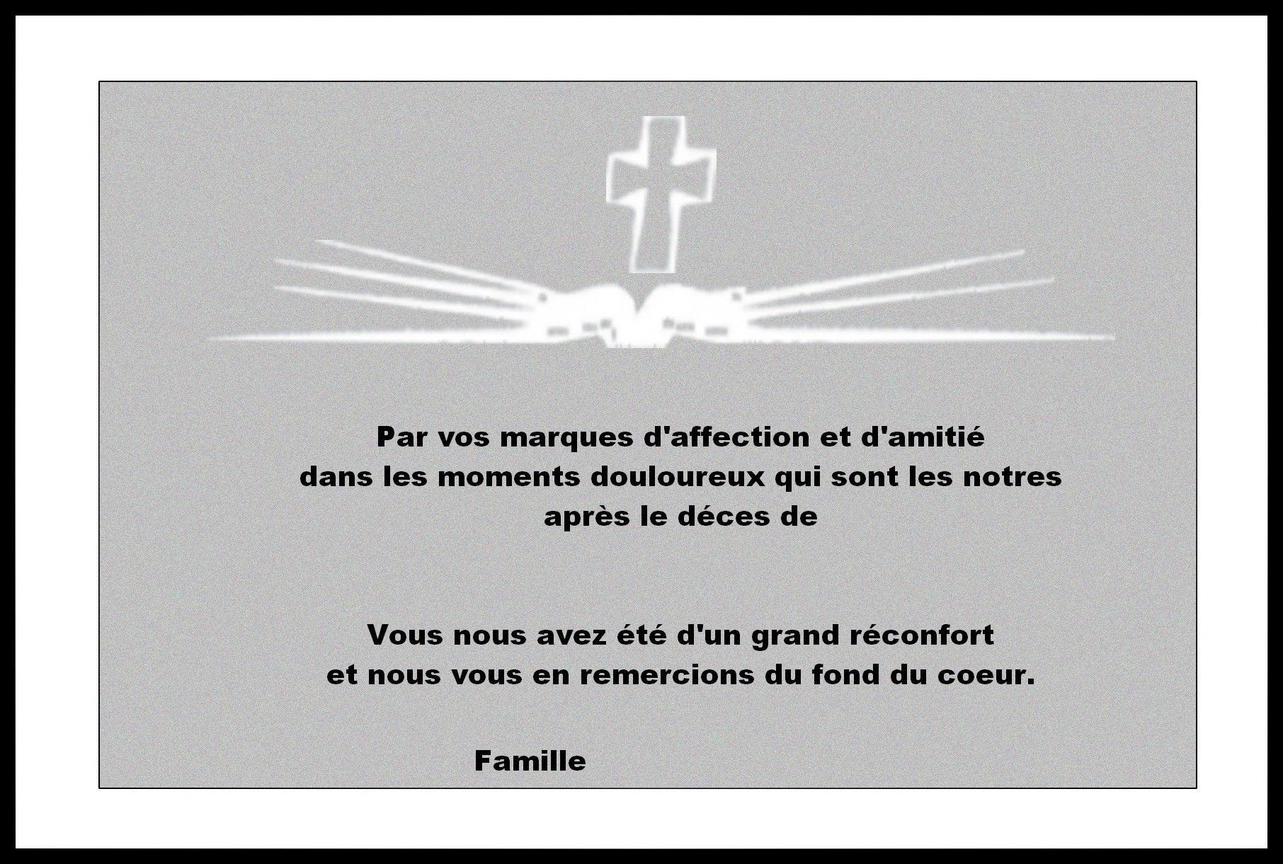 Remerciement Condoléances À Imprimer