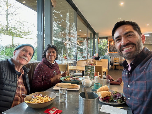 Our son Richard came to the rescue and helped out while I was in hospital