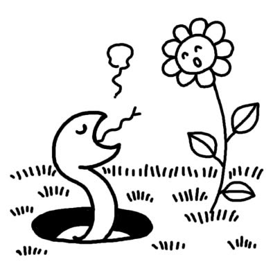 ヘビ 春の生き物 春 無料 白黒イラスト素材