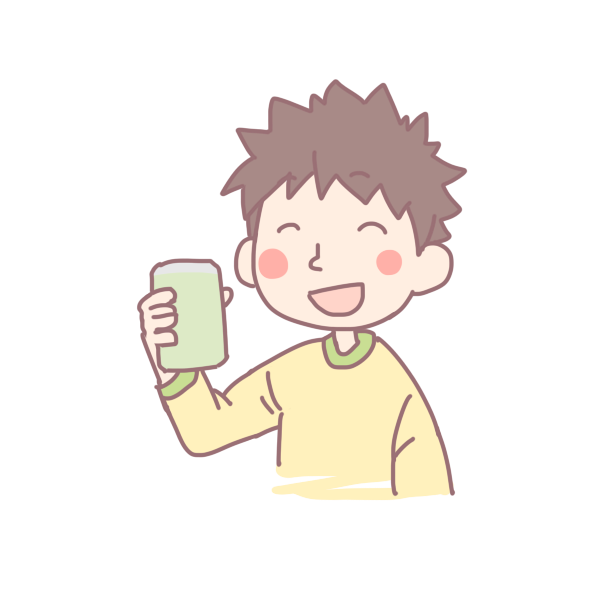 お酒を飲む男の人のイラスト かわいいフリー素材が無料のイラストレイン