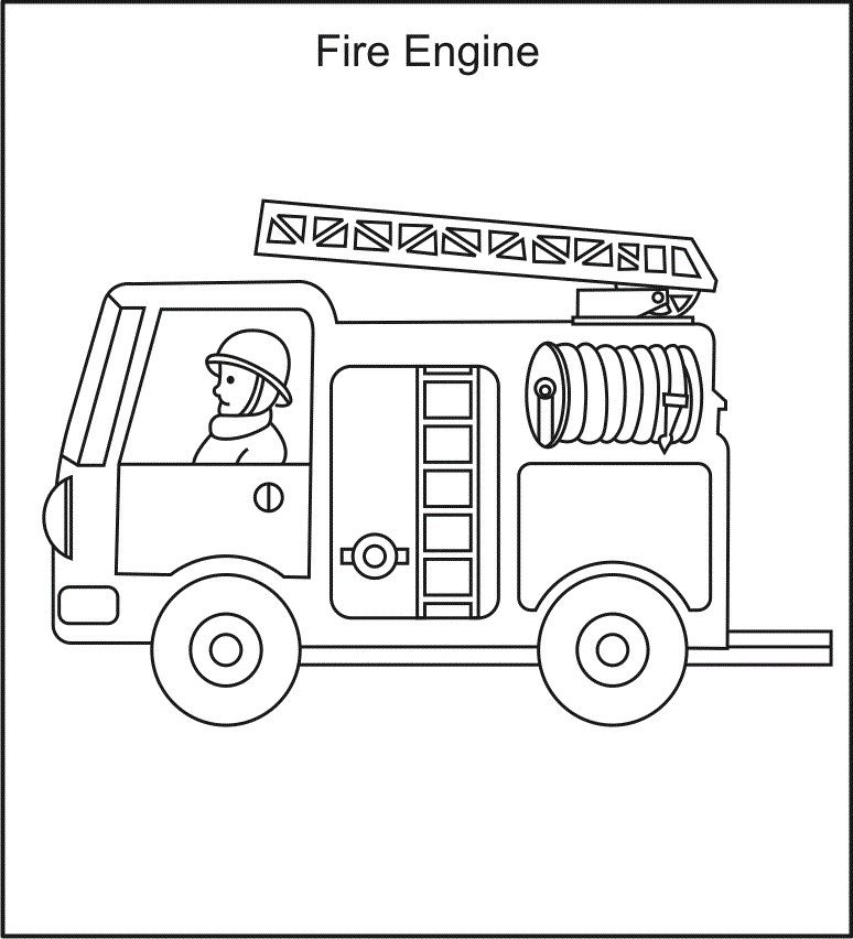 Free Printable Fire Truck Coloring Pages - Coloring Home