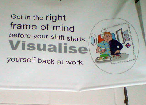 visualise yourself back at work