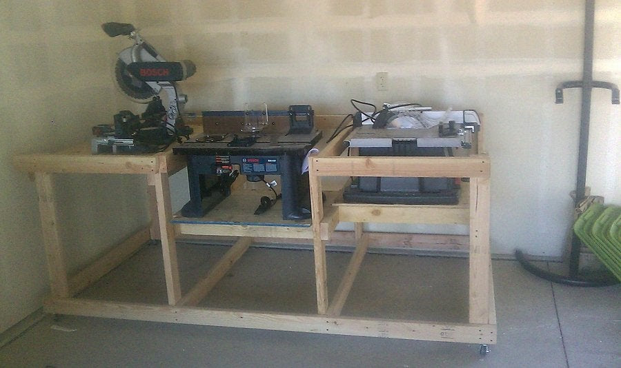 Table Saw, Router Table, and Miter Saw mobile station - by 