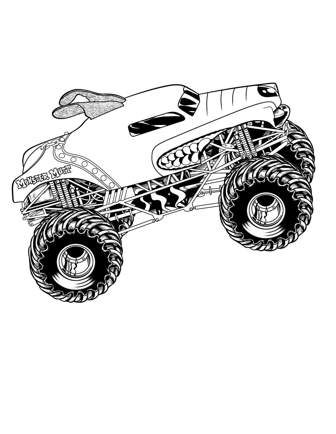 monster truck coloring pages to download and print for free