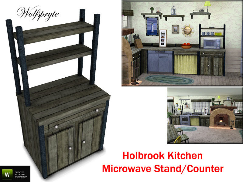 wolfspryte's Holbrook Kitchen Microwave Stand and Cabinet ...