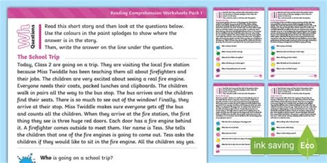  wh questions reading comprehension worksheets pdf f 2