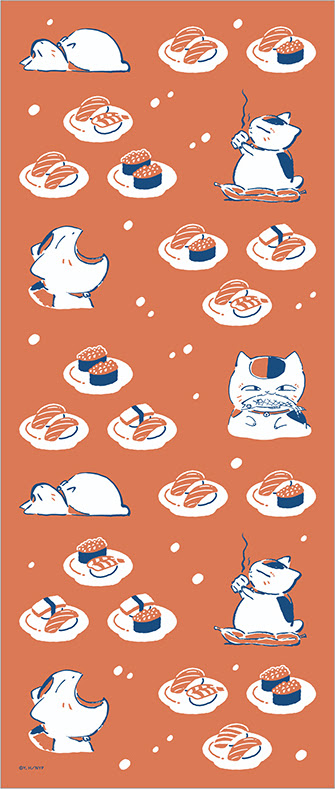 Cdjapan Natsume Yuujin Cho Natsume S Book Of Friends Nyanko Sensei Hand Towel Sushi Collectible
