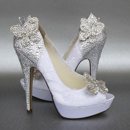 Lavender Lace Shoes with Butterfly Bling fashion shoes lace heels lavender stilettos pumps bling