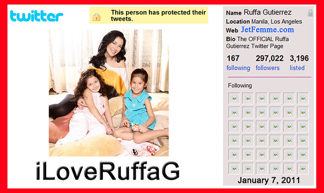 Ruffa Gutierrez is iLoveRuffaG on Twitter by MsRuffa
