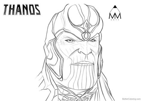 thanos coloring pages  mustafa munir arts