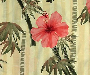 Sarong Sundress - Bamboo Hibiscus Bralette Top Elastic Back Side Tied Hawaiian Aloha Faux Sarong Sun Dress in Yellow - M