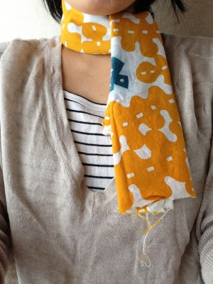 首巻きファッション てぬ 手ぬぐいのススメ