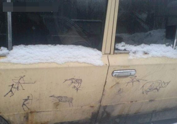 Spotted on a very old car